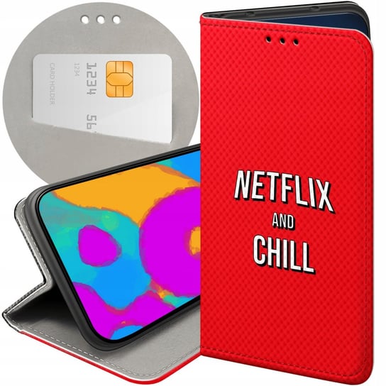 ETUI Z KLAPKĄ DO OPPO A91 WZORY NETFLIX SERIALE FILMY KINO FUTERAŁ CASE Oppo