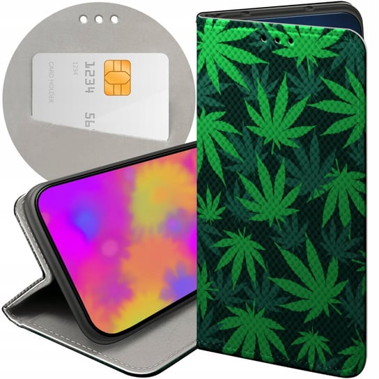 ETUI Z KLAPKĄ DO OPPO A98 5G WZORY DLA PALACZY SMOKER WEED JOINT FUTERAŁ Oppo