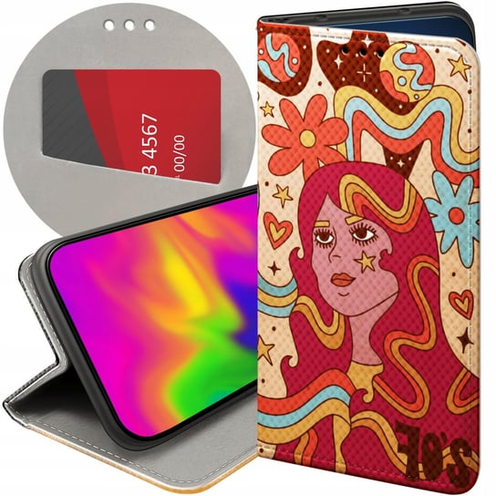 ETUI Z KLAPKĄ DO OPPO A98 5G WZORY HIPPIE PEACE HIPPISI FUTERAŁ POKROWIEC Oppo