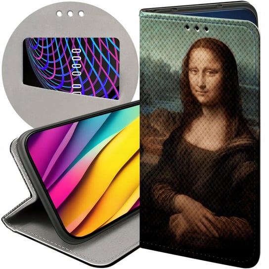 ETUI Z KLAPKĄ DO OPPO A98 5G WZORY LEONARDO DA VINCI MONA ŁASICZKA FUTERAŁ Oppo