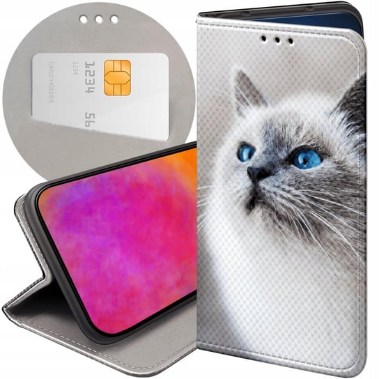 ETUI Z KLAPKĄ DO OPPO FIND X5 WZORY ANIMALS ZDJĘCIA ZWIERZĘTA FUTERAŁ CASE Oppo