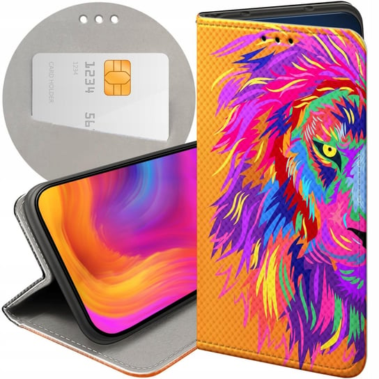 ETUI Z KLAPKĄ DO OPPO FIND X5 WZORY NEONOWE NEON JASKRAWE FUTERAŁ POKROWIEC Oppo