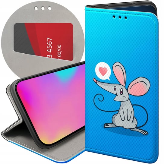 ETUI Z KLAPKĄ DO OPPO RENO 10 5G / 10 PRO 5G WZORY MYSZKA MOUSE MINI CASE Oppo