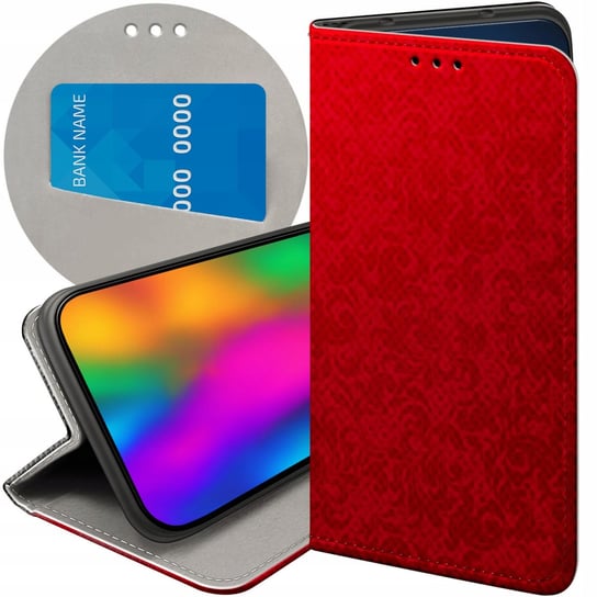 Etui Z Klapką Do Oppo Reno 5 Lite Wzory Czerwone Serca Róże Futerał Case Oppo