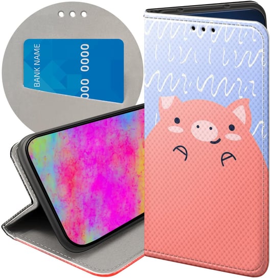 ETUI Z KLAPKĄ DO OPPO RENO 5 LITE WZORY ŚWINKA PEPPA BAJKA FUTERAŁ CASE Oppo