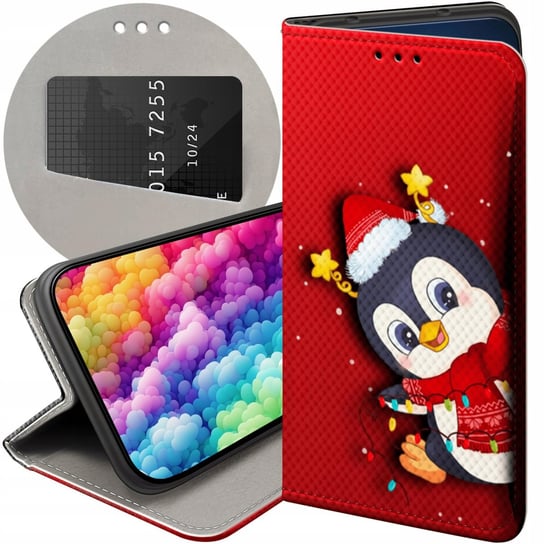 Etui Z Klapką Do Oppo Reno 5Z Wzory Święta Christmas Mikołaj Futerał Case Oppo