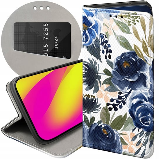 ETUI Z KLAPKĄ DO OPPO RENO 6 5G WZORY KWIATY KWIECISTE FLOWER FUTERAŁ CASE Oppo