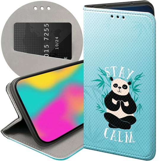 ETUI Z KLAPKĄ DO OPPO RENO 6 5G WZORY PANDA BAMBUS PANDY FUTERAŁ POKROWIEC Oppo