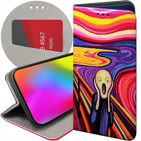 ETUI Z KLAPKĄ DO OPPO RENO 7 PRO 5G WZORY KRZYK MUNCH EDVARD SCREAM FUTERAŁ Oppo