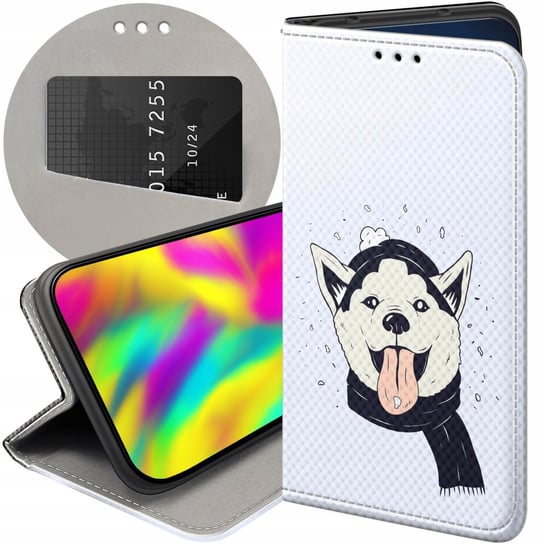 Etui Z Klapką Do Oppo Reno 7Z 5G / 7 Lite 5G / 8 Lite 5G Wzory Husky Psy Oppo