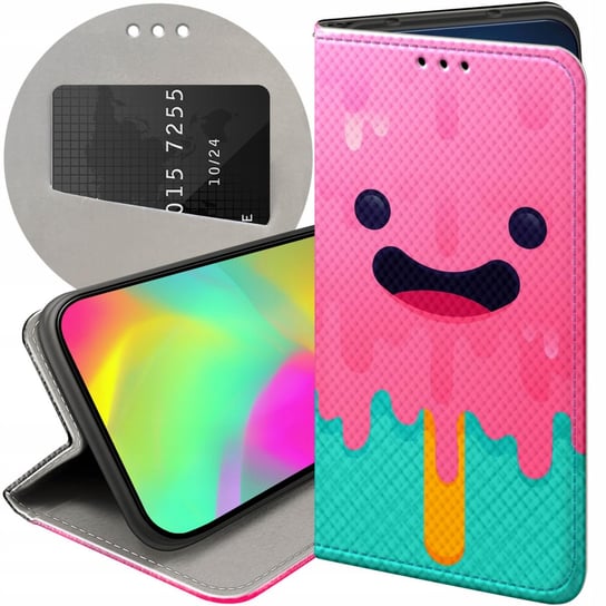 ETUI Z KLAPKĄ DO OPPO RENO 8 5G WZORY CANDY CUKIERKI SŁODYCZE SŁODKIE CASE Oppo