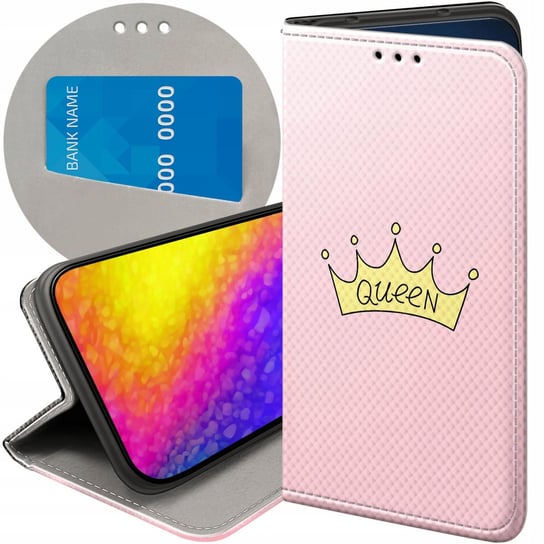 ETUI Z KLAPKĄ DO OPPO RENO 8 5G WZORY KSIĘŻNICZKA QUEEN PRINCESS FUTERAŁ Oppo