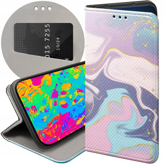 ETUI Z KLAPKĄ DO OPPO RENO 8 5G WZORY PASTELE ILUSTRACJA KOLORY FUTERAŁ Oppo