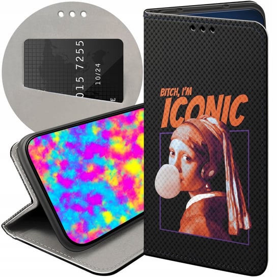 ETUI Z KLAPKĄ DO REALME 10 PRO 5G WZORY LEONARDO DA VINCI SZTUKA MODERN Realme