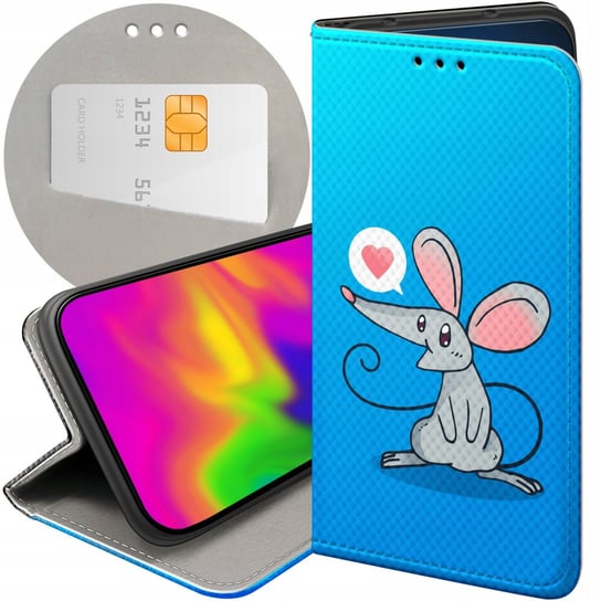 ETUI Z KLAPKĄ DO REALME 10 PRO 5G WZORY MYSZKA MOUSE MINI FUTERAŁ POKROWIEC Realme