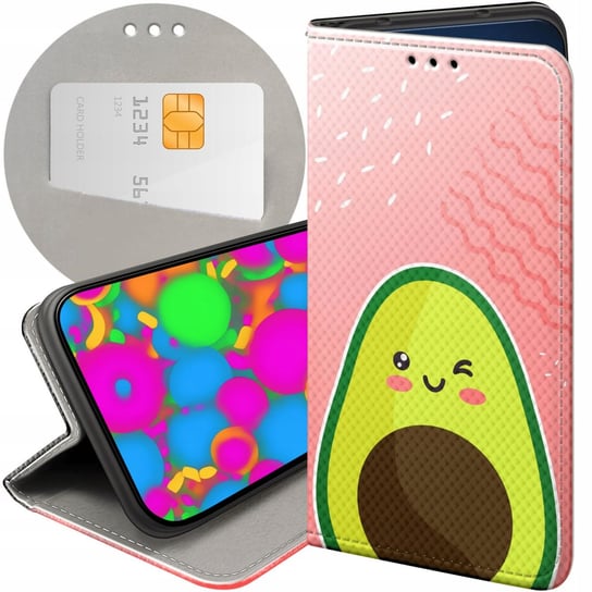 ETUI Z KLAPKĄ DO REALME 11 5G WZORY AWOKADO AVOCADO OWOC FUTERAŁ POKROWIEC Realme