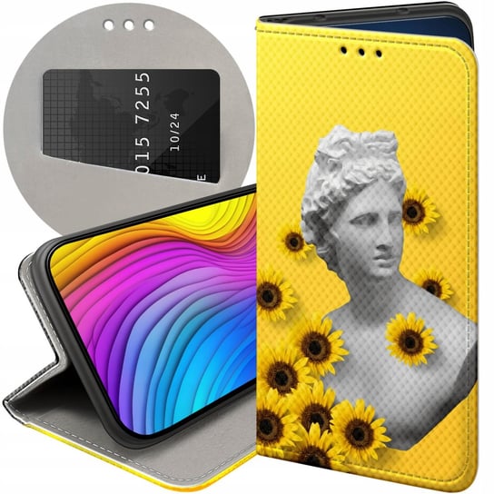 ETUI Z KLAPKĄ DO REALME 11 5G WZORY ŻÓŁTE SŁONECZNE YELLOW FUTERAŁ CASE Realme