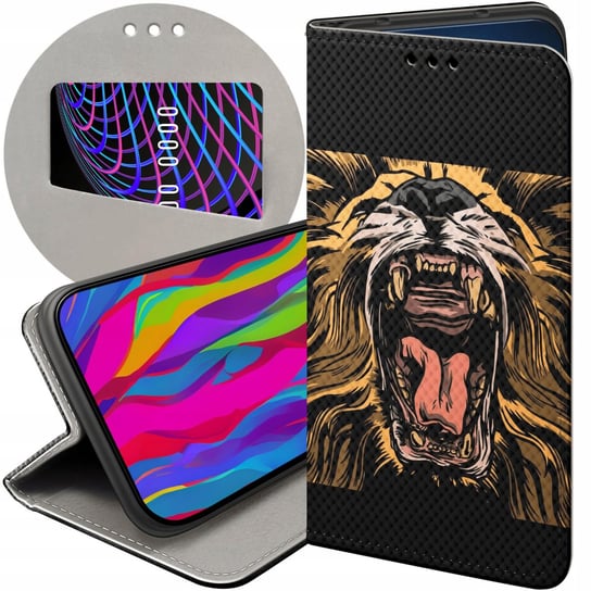 ETUI Z KLAPKĄ DO REALME 11 PRO 5G / 11 PRO PLUS 5G WZORY LEW LWY LWICA CASE Realme