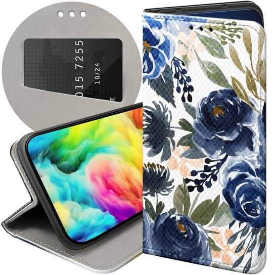 ETUI Z KLAPKĄ DO REALME 7 PRO WZORY KWIATY KWIECISTE FLOWER FUTERAŁ CASE Realme