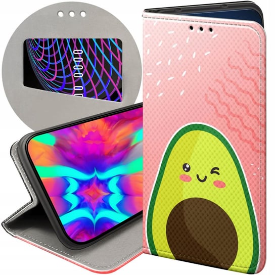 ETUI Z KLAPKĄ DO REALME 7I GLOBAL WZORY AWOKADO AVOCADO OWOC FUTERAŁ CASE Realme