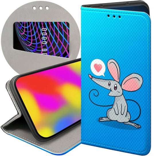 ETUI Z KLAPKĄ DO REALME 7I GLOBAL WZORY MYSZKA MOUSE MINI FUTERAŁ POKROWIEC Realme