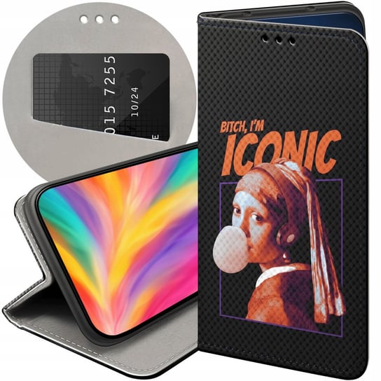 ETUI Z KLAPKĄ DO REALME 8 / 8 PRO WZORY LEONARDO DA VINCI SZTUKA MODERN Realme