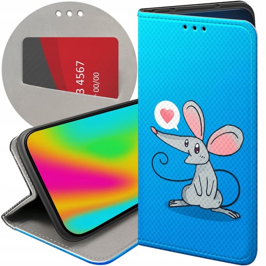 ETUI Z KLAPKĄ DO REALME 8 / 8 PRO WZORY MYSZKA MOUSE MINI FUTERAŁ POKROWIEC Realme