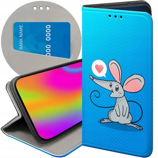 ETUI Z KLAPKĄ DO REALME 8I WZORY MYSZKA MOUSE MINI FUTERAŁ POKROWIEC CASE Realme