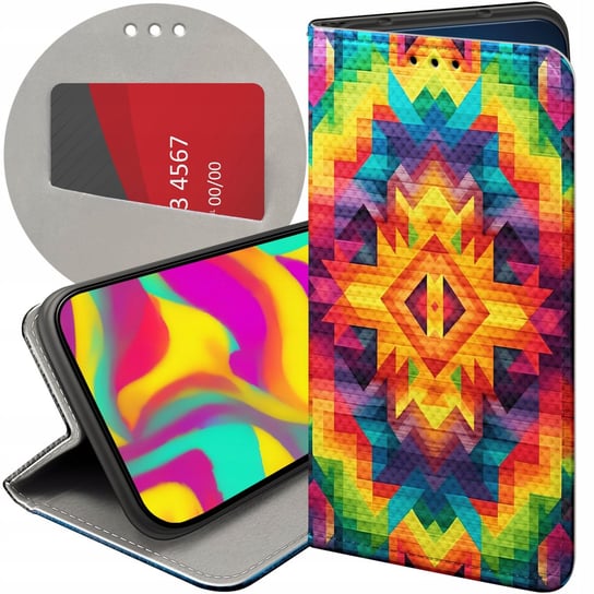 ETUI Z KLAPKĄ DO REALME 9 PRO / 9 5G WZORY AZTECKIE AZTEC AZTECY FUTERAŁ Realme