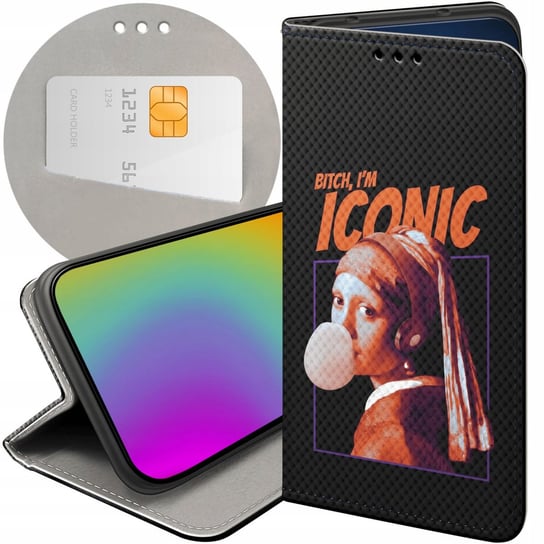 ETUI Z KLAPKĄ DO REALME 9 PRO / 9 5G WZORY LEONARDO DA VINCI SZTUKA MODERN Realme