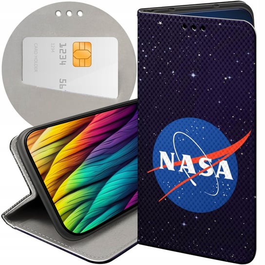 ETUI Z KLAPKĄ DO REALME 9 PRO / 9 5G WZORY NASA KOSMOS ASTRONOMIA GWIAZDY Realme