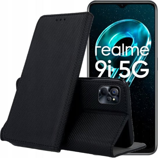 Etui Z Klapką Do Realme 9I 5G / Realme 10 5G Czarne Zamykane Magnetyczne Realme