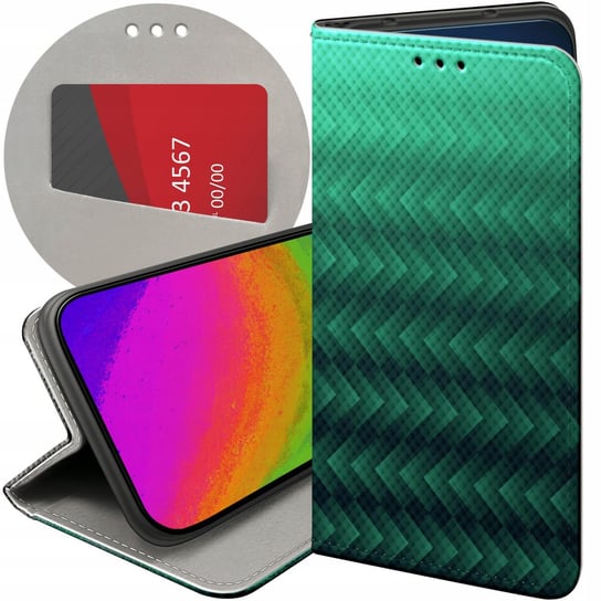 ETUI Z KLAPKĄ DO REALME 9I 5G / REALME 10 5G WZORY ZIELONE GRASSY GREEN Realme