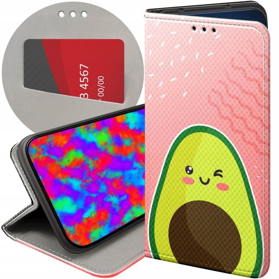 ETUI Z KLAPKĄ DO REALME 9I | OPPO A96 4G WZORY AWOKADO AVOCADO OWOC FUTERAŁ Realme