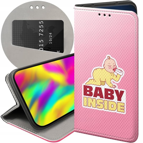 ETUI Z KLAPKĄ DO REALME 9I | OPPO A96 4G WZORY CIĄŻOWE PREGNANT BABY SHOWER Realme