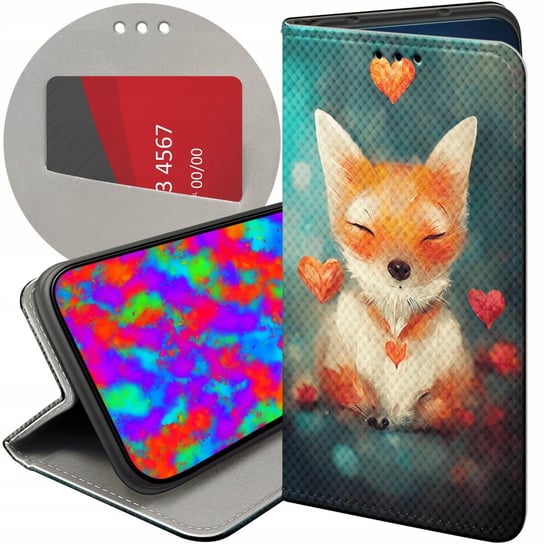 ETUI Z KLAPKĄ DO REALME 9I | OPPO A96 4G WZORY LISKI LISY FOX FUTERAŁ CASE Realme