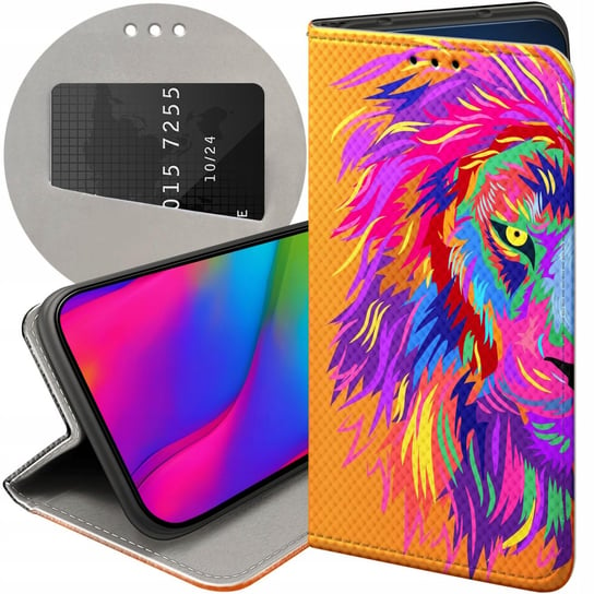 ETUI Z KLAPKĄ DO REALME 9I | OPPO A96 4G WZORY NEONOWE NEON JASKRAWE CASE Realme