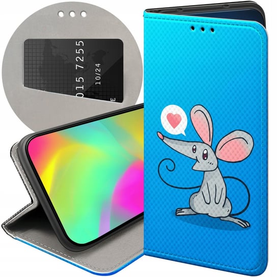 ETUI Z KLAPKĄ DO REALME C11 2021 / C20 WZORY MYSZKA MOUSE MINI FUTERAŁ CASE Realme