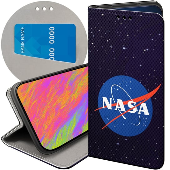 ETUI Z KLAPKĄ DO REALME C11 2021 / C20 WZORY NASA KOSMOS ASTRONOMIA GWIAZDY Realme