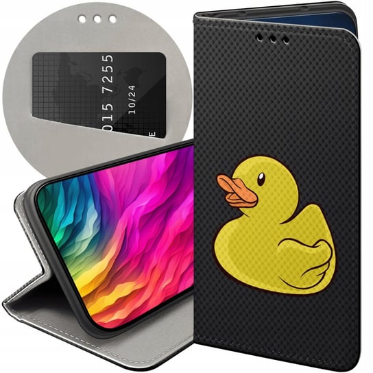 ETUI Z KLAPKĄ DO REALME C21 WZORY BEZ TŁA NAKLEJKI STICKER FUTERAŁ CASE Realme