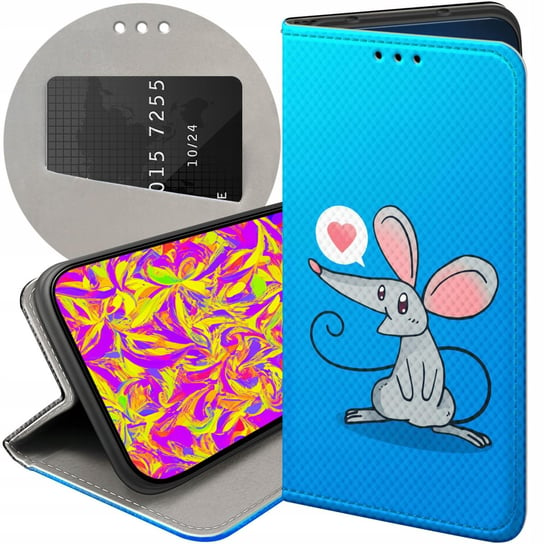 ETUI Z KLAPKĄ DO REALME C21 WZORY MYSZKA MOUSE MINI FUTERAŁ POKROWIEC CASE Realme