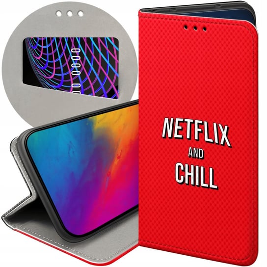 ETUI Z KLAPKĄ DO REALME C33 WZORY NETFLIX SERIALE FILMY KINO FUTERAŁ CASE Realme