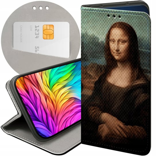 ETUI Z KLAPKĄ DO REALME C35 WZORY LEONARDO DA VINCI MONA ŁASICZKA FUTERAŁ Realme