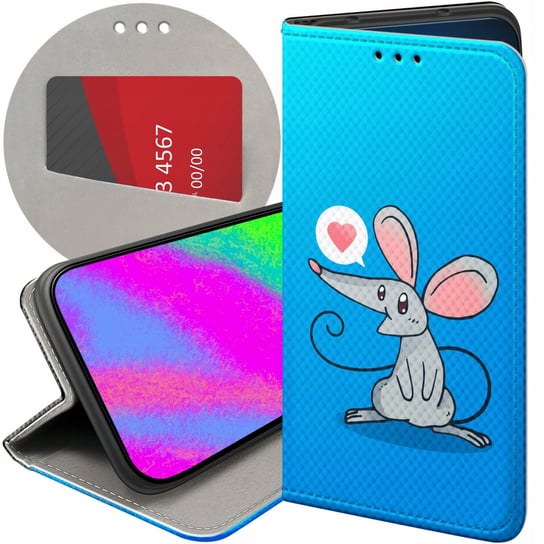 ETUI Z KLAPKĄ DO REALME C35 WZORY MYSZKA MOUSE MINI FUTERAŁ POKROWIEC CASE Realme