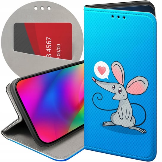 ETUI Z KLAPKĄ DO REALME C51 WZORY MYSZKA MOUSE MINI FUTERAŁ POKROWIEC CASE Realme