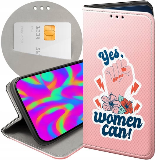 ETUI Z KLAPKĄ DO REALME C55 WZORY SIŁA KOBIET GIRL POWER FEMINIZM FUTERAŁ Realme