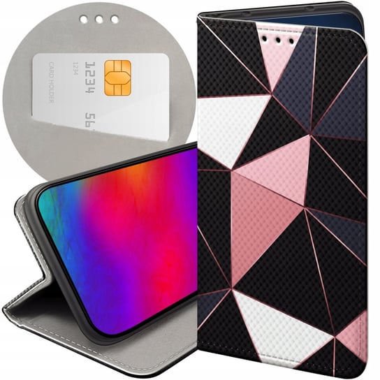 ETUI Z KLAPKĄ DO REALME GT NEO 2 WZORY MOZAIKA SZTUKA KOLOROWA FUTERAŁ CASE Realme