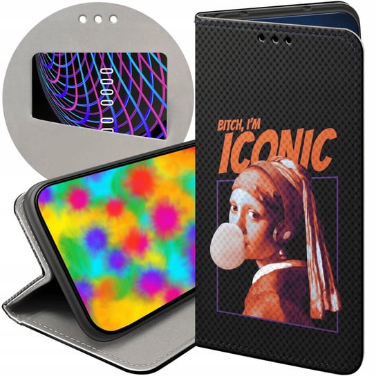 ETUI Z KLAPKĄ DO REALME GT NEO 3 WZORY LEONARDO DA VINCI SZTUKA MODERN CASE Realme