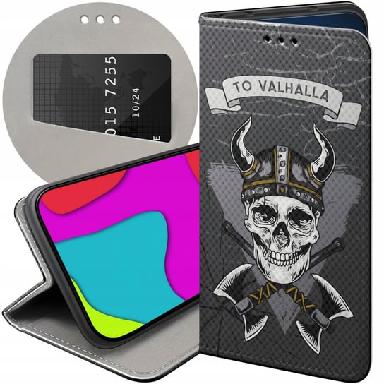 ETUI Z KLAPKĄ DO REALME GT2 PRO 5G WZORY WIKINGOWIE VIKING RUNY ODYN CASE Realme