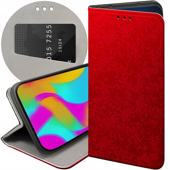 Etui Z Klapką Do Redmi Note 10 / 10 Pro Max Wzory Czerwone Serca Róże Case Xiaomi